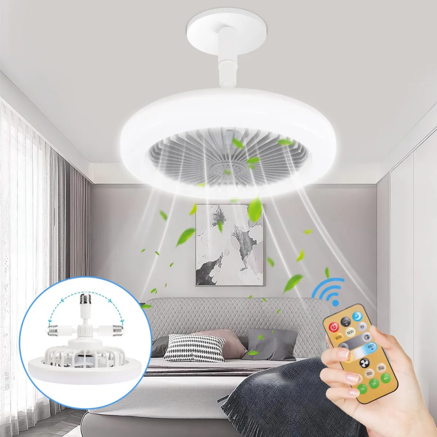 FOCO VENTILADOR- 3 NIVELES-85% AHORRO DE ENERGÍA